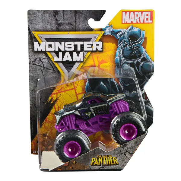MONSTER JAM MARVEL CAMION GIGANT BLACK PANTHER SCARA 1 LA 64