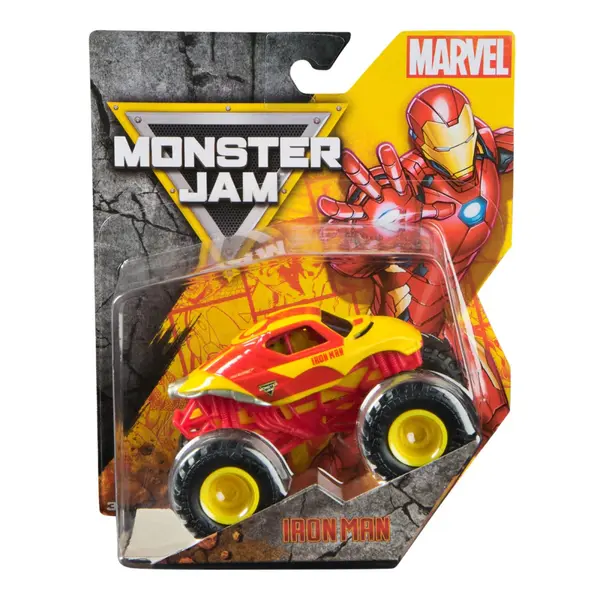 MONSTER JAM MARVEL CAMION GIGANT IRON MAN SCARA 1 LA 64