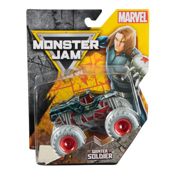MONSTER JAM MARVEL CAMION GIGANT WINTER SOLDIER SCARA 1 LA 64