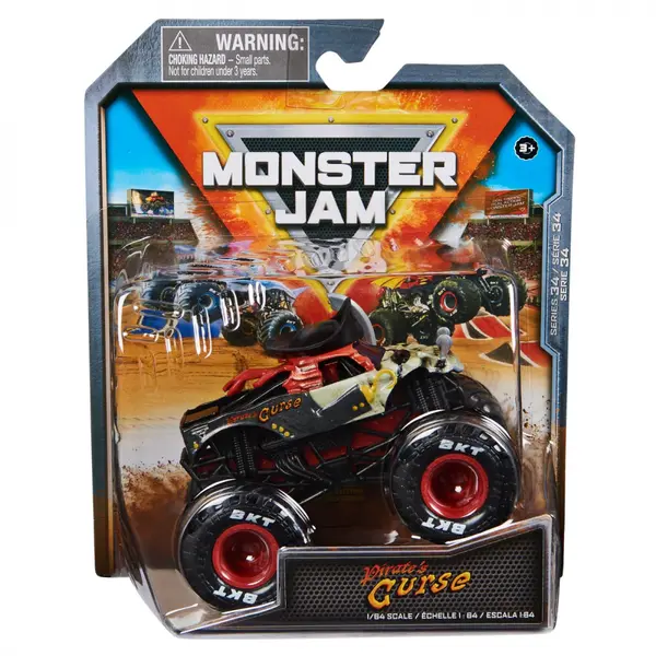 MONSTER JAM MASINUTA METALICA PIRATE S CURSE SCARA 1 LA 64