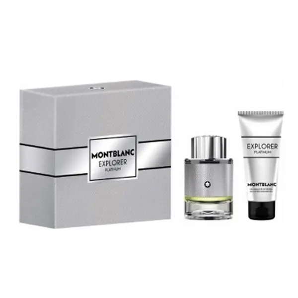 Mont Blanc Explorer Platinum Set cadou pentru bărbați Volum EDP 60 ml + 100 ml gel de duș