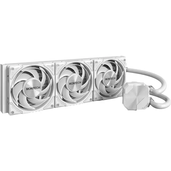 MONTECH Cooler CPU Montech HyperFlow Silent 360, racire cu apa, 3 ventilatoare, Alb