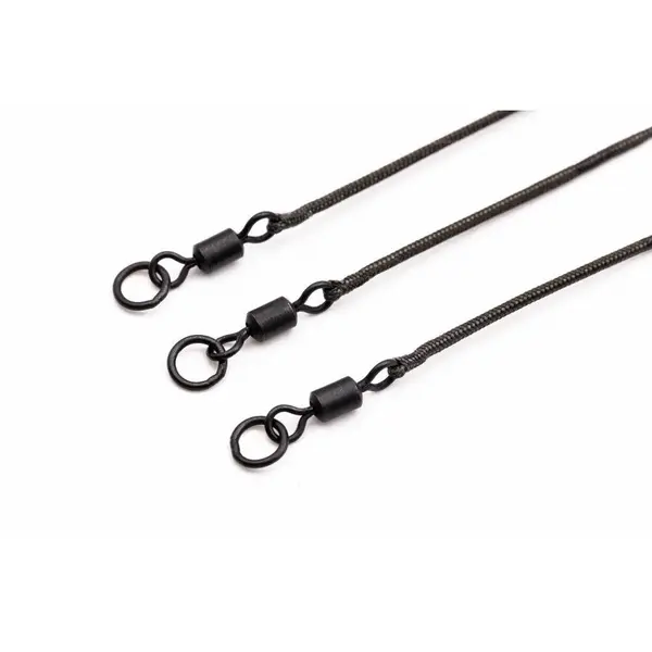 Montura Kable Leadcore Leader Ring Swivel Weed 50cm