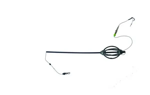 montura pescuit crap cu momitor 25g,carlig legat pe fir de par