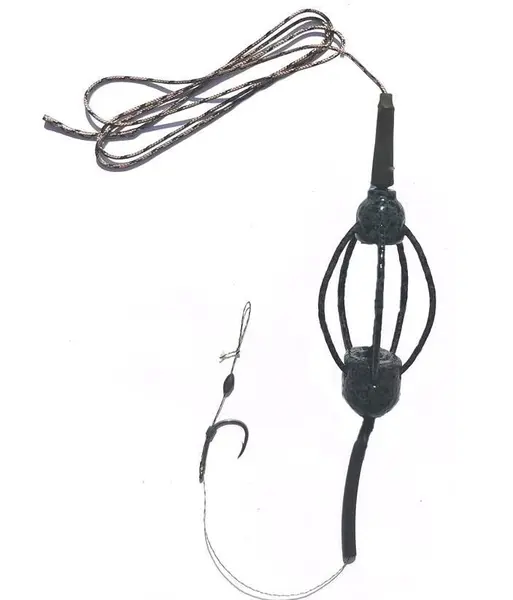 Montura pescuit crap momitor autointepare 50g,45 lb,carlig legat pe fir de par