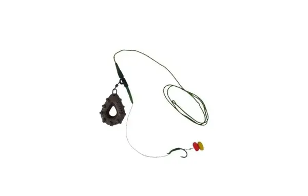 Montura pescuit crap pentru plantat plumb perdut leadcore 45 lb prokarpfishing, carlig leat curve shank, plumb grippa
