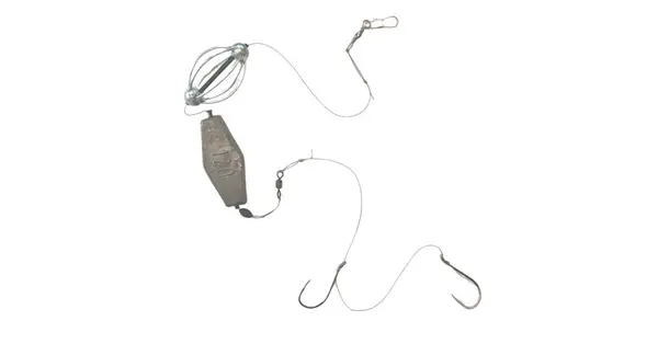 Montura somn prokarpfishing cu 2 carlige legate no 5/0 plumb hexagonal si momitor culisant 20g