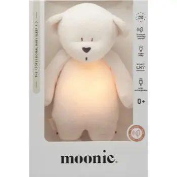 Moonie Bear 2.0 Organic Cream jucărie de adormit cu melodie