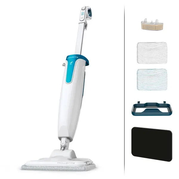 Mop cu abur Rowenta Steam Power RY6597WH 1200 W 0.6 L filtru anticalcar 3 setări abur alb