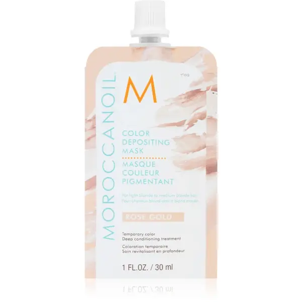 Moroccanoil Color Depositing mască fină de hrănire fără pigmenți permanenți de culoare Rose Gold 30 ml