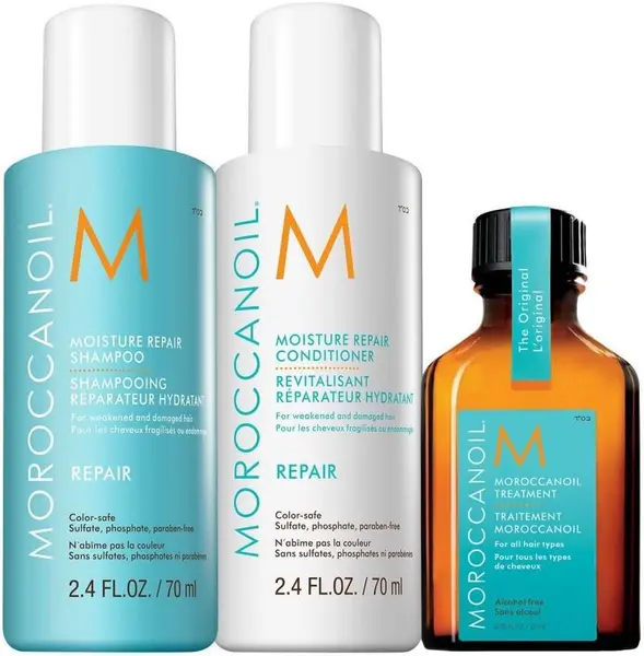 Moroccanoil Set Hair Repair + Moisture, 3 piese