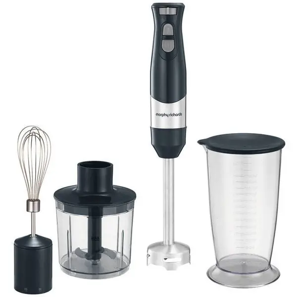 Morphy Richards Blender Vertical Morphy Richards, Total Control, Set Pahar Gradat 0.7L, Tel Tocator, 600W, Albastru Inchis