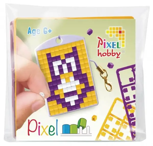 Mosaic cu pixeli Pixelhobby - Breloc cu bufniță
