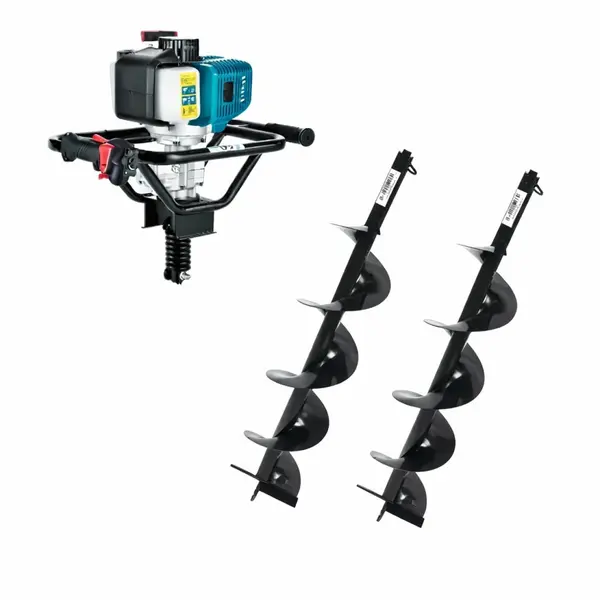 Motoburghiu Pamant Detoolz DZ-C308 - Putere 2CP, 8500 RPM, 52cc + 2 burghie 100 si 200 mm