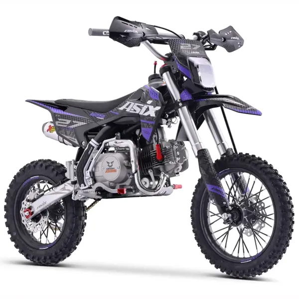 Motocicleta cross copii,Asix XB27 110cc,14 12,far,pornire electromotor,automat,negru-violet