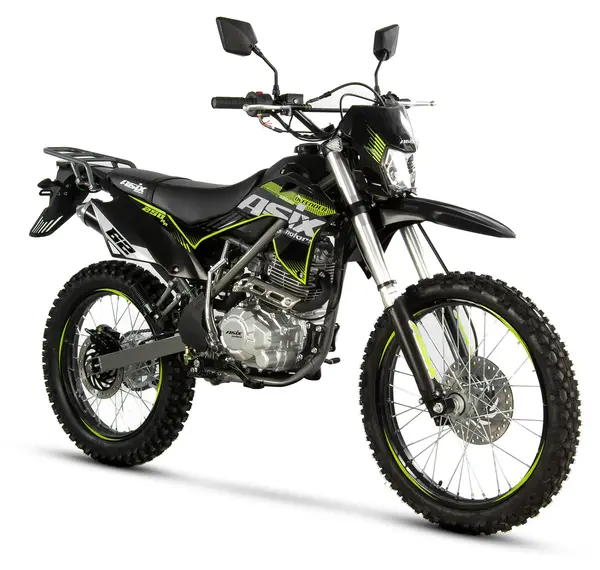 Motocicleta Cross Enduro Asix Defender XB82, 250cc, roti 21 18 , culoare negru lime, pornire electric picior