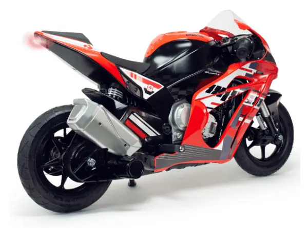 Motocicleta electrica pentru copii Injusa Racing Fighter 24V, frana cu tambur, roti gonflabile, 6-10 ani