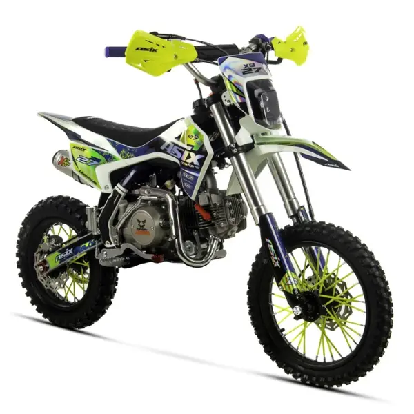 Motocicleta Enduro Cross Asix XB27 A2, 125cc, 4T, roti 14 12 , far, pornire electromotor, culoare albastru lemon