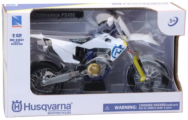 Motocicletă metalică Newray - Husqvarna FS450, 1:12