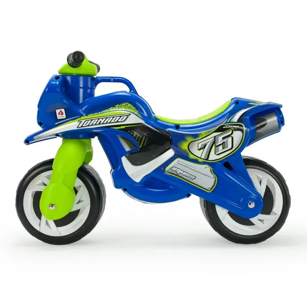 Motocicleta pentru copii Injusa Tundra Tornado Blue cu roti late, greutate admisa 30 kg, varsta 18 luni+