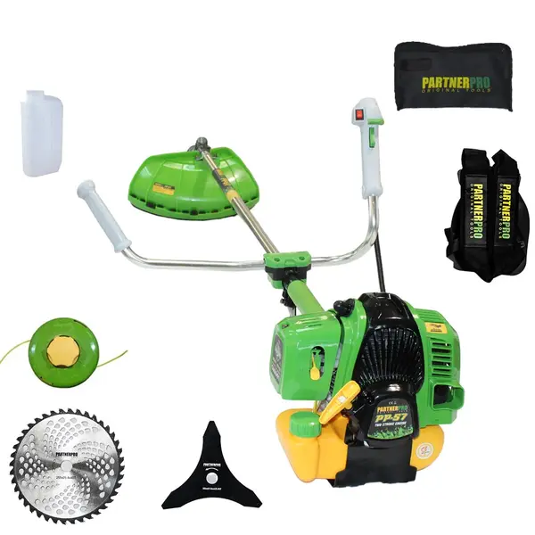 Motocoasa pe benzina PartnerPRO PP57, 6CP, 52CC, 10000RPM, Accesorii incluse