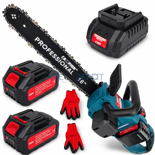 Motofierastrau pe 2 acumulatori Altai Campion PRO , 2 acumulatori 48V 6Ah, Lama 40 cm, sistem intindere lant SuperEasy, ungere automata, motor Brushless