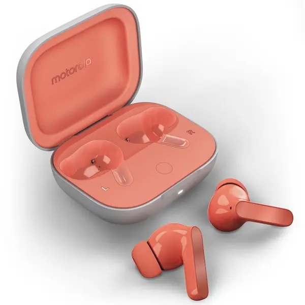 Motorola Casti bluetooth stereo MOTO Buds Guitar, Wireless Earbuds, tip In-Ear, Coral Peach