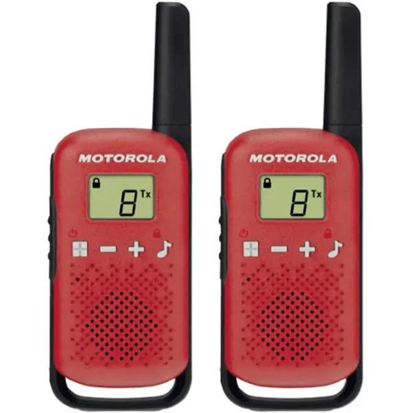 Motorola Statie emisie-receptie PMR Motorola Talkabout T42, set 2 buc., Rosu-Negru