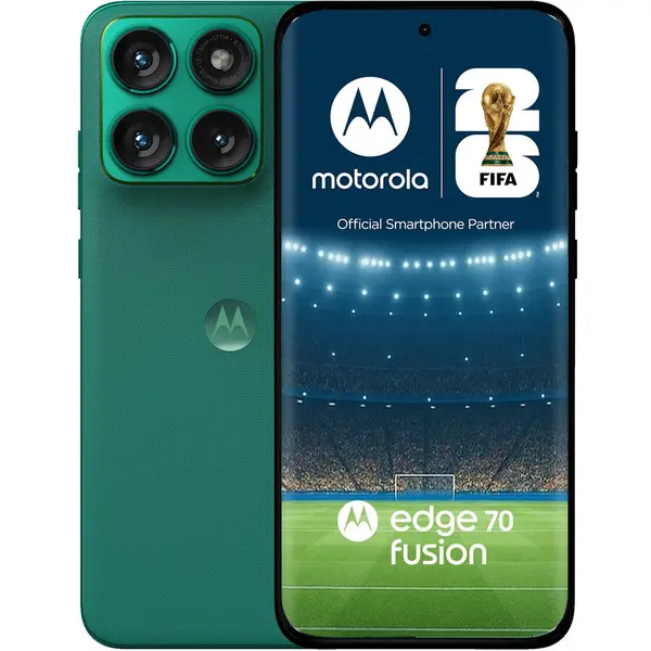Motorola Telefon mobil Motorola edge 70 fusion, 7000 mAh, 256GB, 8GB RAM, 5G, PANTONE Sporting Verde