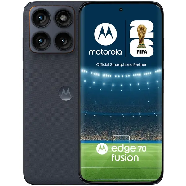 Motorola Telefon mobil Motorola edge 70 fusion, 7000 mAh, 256GB, 8GB RAM, 5G, PANTONE Silhouette, Negru