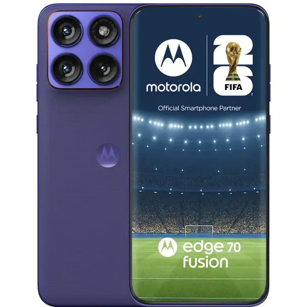 Motorola Telefon Mobil Motorola Edge 70 Fusion, Procesor Qualcomm SM7635 Snapdragon 7s Gen 3, Ecran AMOLED 6.78, 8GB RAM, 256GB Flash, Camera Duala 50 + 13 MP, Wi-Fi, 5G, Dual Sim, Android, Violet