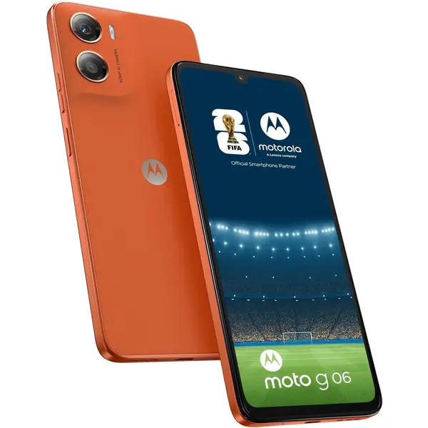 Motorola Telefon mobil Motorola g06, Dual SIM, 256GB, 4GB RAM, Arabesque Orange