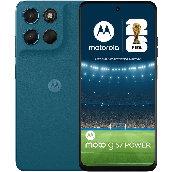 Motorola Telefon mobil Motorola G57 Power, Dual SIM, 256GB, 12GB RAM, 5G, Pantone, Albastru