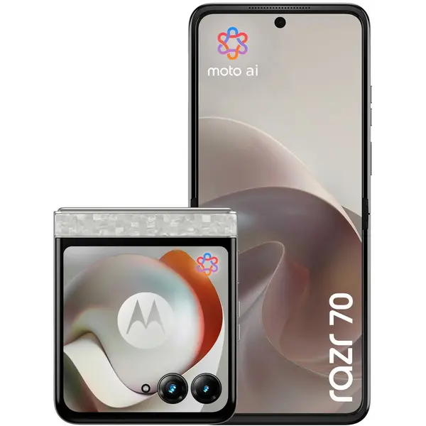 Motorola Telefon mobil Motorola razr 70, 256GB, 8GB RAM, 5G, PANTONE Bright White (Alb)