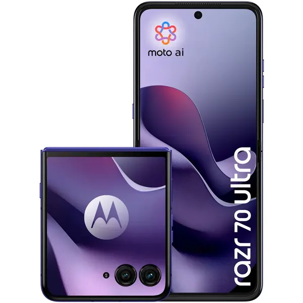 Motorola Telefon mobil Motorola razr 70 ultra, 512GB, 16GB RAM, 5G, PANTONE Orient Blue,(Albatru-Mov)