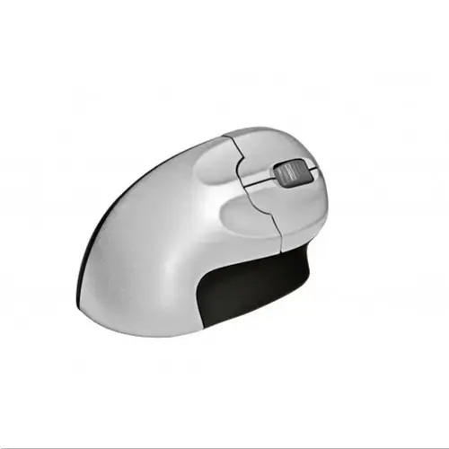 Mouse BakkerElkhuizen Grip BNEGMW, Optic, USB, Wireless, 1200 DPI, 3 Butoane, Negru/Argintiu
