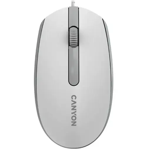 Mouse Canyon M-10, Wired, USB, 1000dpi (Alb/Gri)
