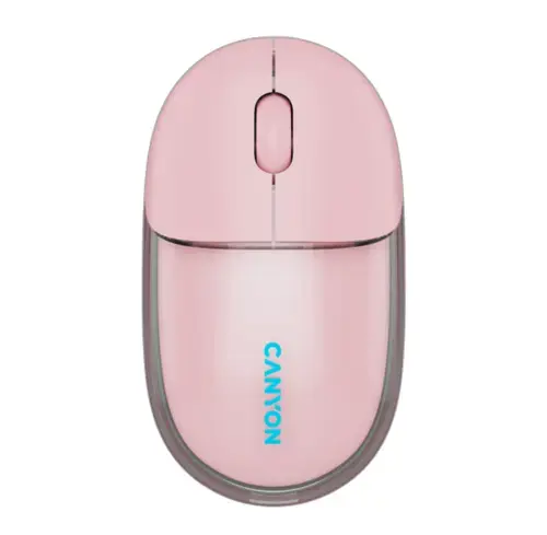 Mouse Canyon OnClick 24, Wireless, Bluetooth (Transparent/Roz)