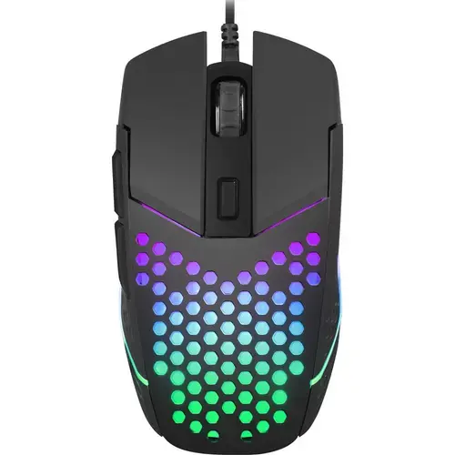 Mouse Fury Battler, USB, 6400 DPI, iluminare RGB (Negru)