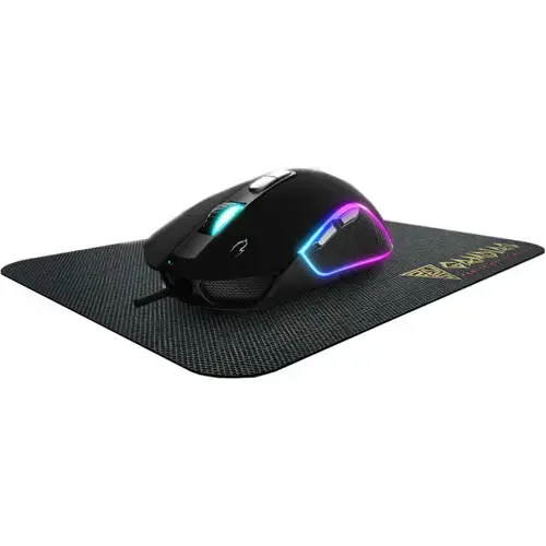 Mouse Gaming Gamdias Zeus M3, iluminare RGB, USB + mousepad GAMDIAS NYX E1 (Negru)