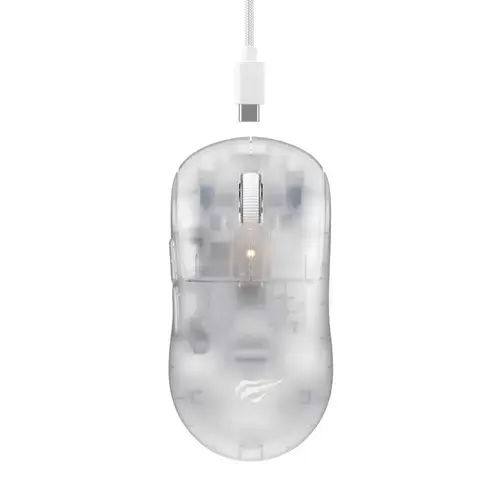 Mouse Gaming HAVIT MS970WB Pro, Wired, Wireless 2.4Ghz, Bluetooth 12000DPI (Transparent)
