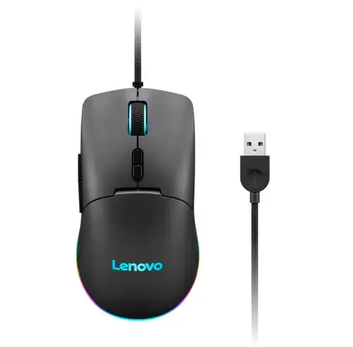 Mouse gaming Lenovo M210, Wired, USB, iluminate RGB (Negru)