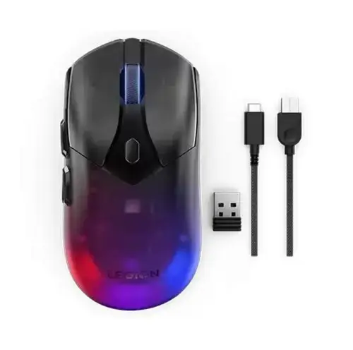 Mouse gaming Lenovo M410, Wireless, USB, iluminare RGB (Negru)