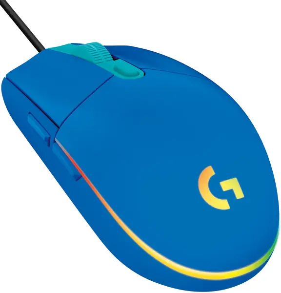 Mouse gaming Logitech - G102 Lightsync, optic, RGB, albastru