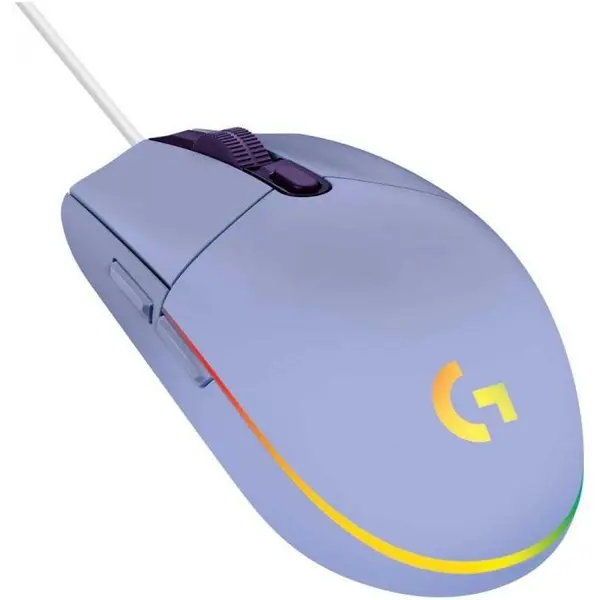 Mouse Gaming Logitech G102 Lightsync, Violet, 8000 DPI, Senzor Optic, RGB, 6 Butoane, USB