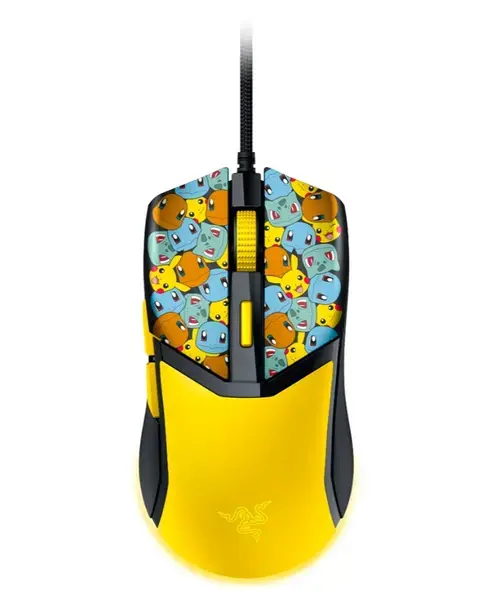 Mouse gaming Razer Cobra Pokemon Kanto Edition, 8500 dpi, 6 butoane de control personalizabile, Iluminare RGB (Galben)