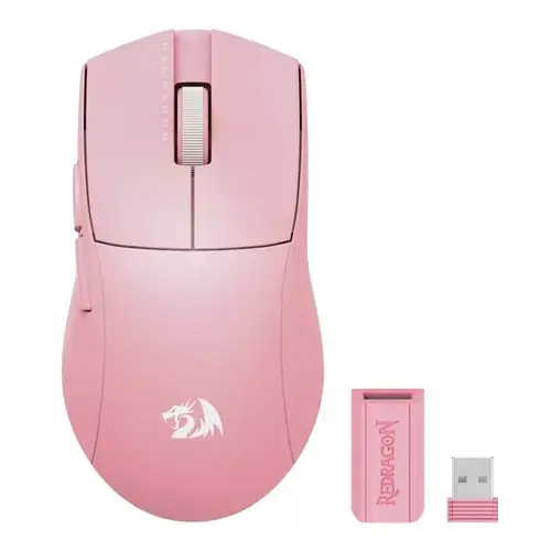 Mouse Gaming Redragon K1ng Lite 1K Wireless BT, USB/Bluetooth, 8000 dpi, Roz