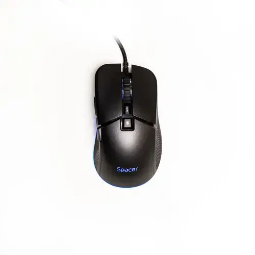 Mouse Gaming Spacer SPGM-PULSAR-PRO, USB, 8.000 dpi, iluminare RGB (Negru)