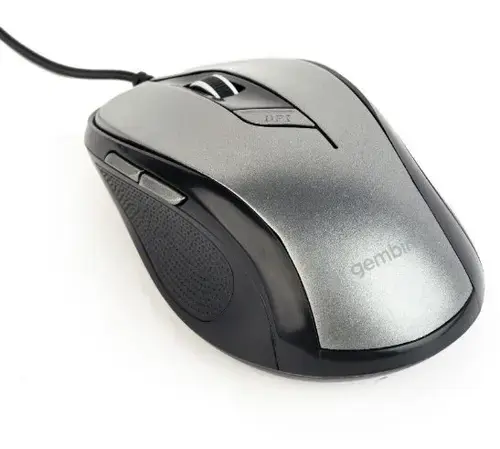 Mouse Gembird MUS-6B-01-BG, 1600 DPI, Optic (Negru/Gri)