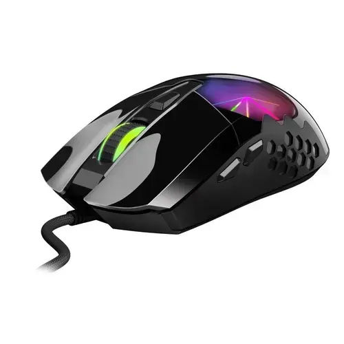 Mouse Genius Scorpion M715, gaming, cu fir, USB, optic, 7200 dpi, butoane/scroll 6/1, Negru